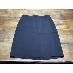 Club Monaco Women's Knee Length Pencil Skirt Wool Blend Black Size 6
